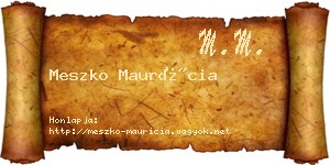 Meszko Maurícia névjegykártya